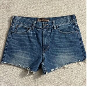 Innermotion Denim Shorts Raw Hem Blue Jean Shorts Distressed Womens Size 33